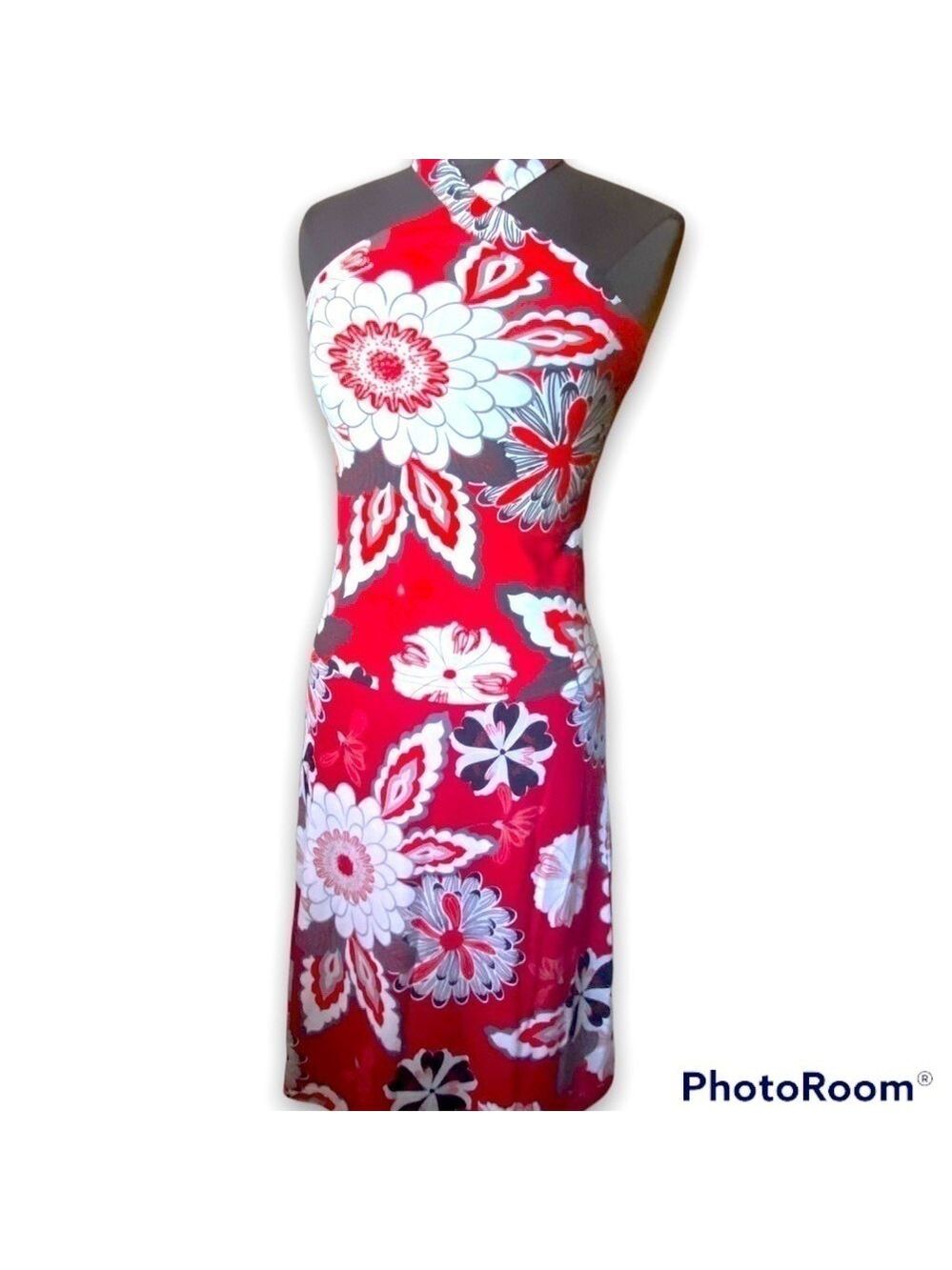 Esprit Skirt Only. Red Black Asian Themed Floral Print. Y2K Vibe